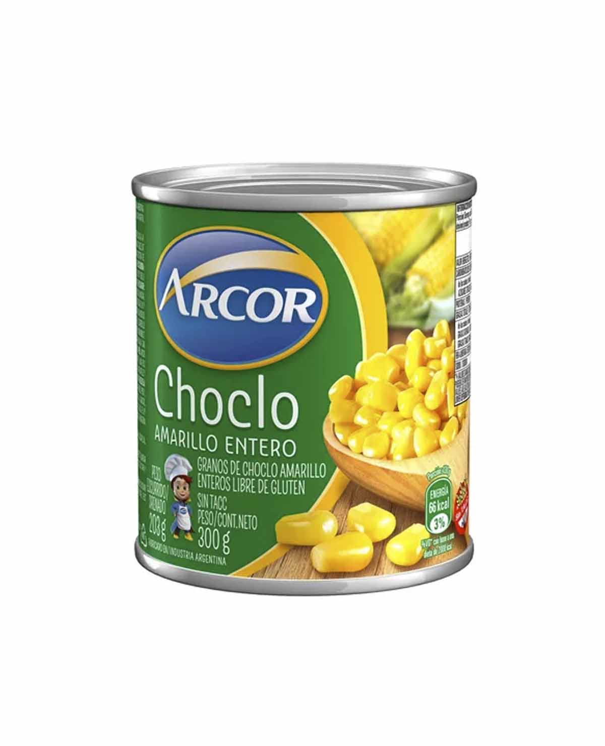 Choclo Amarillo Arcor en Granos x 300 Gr